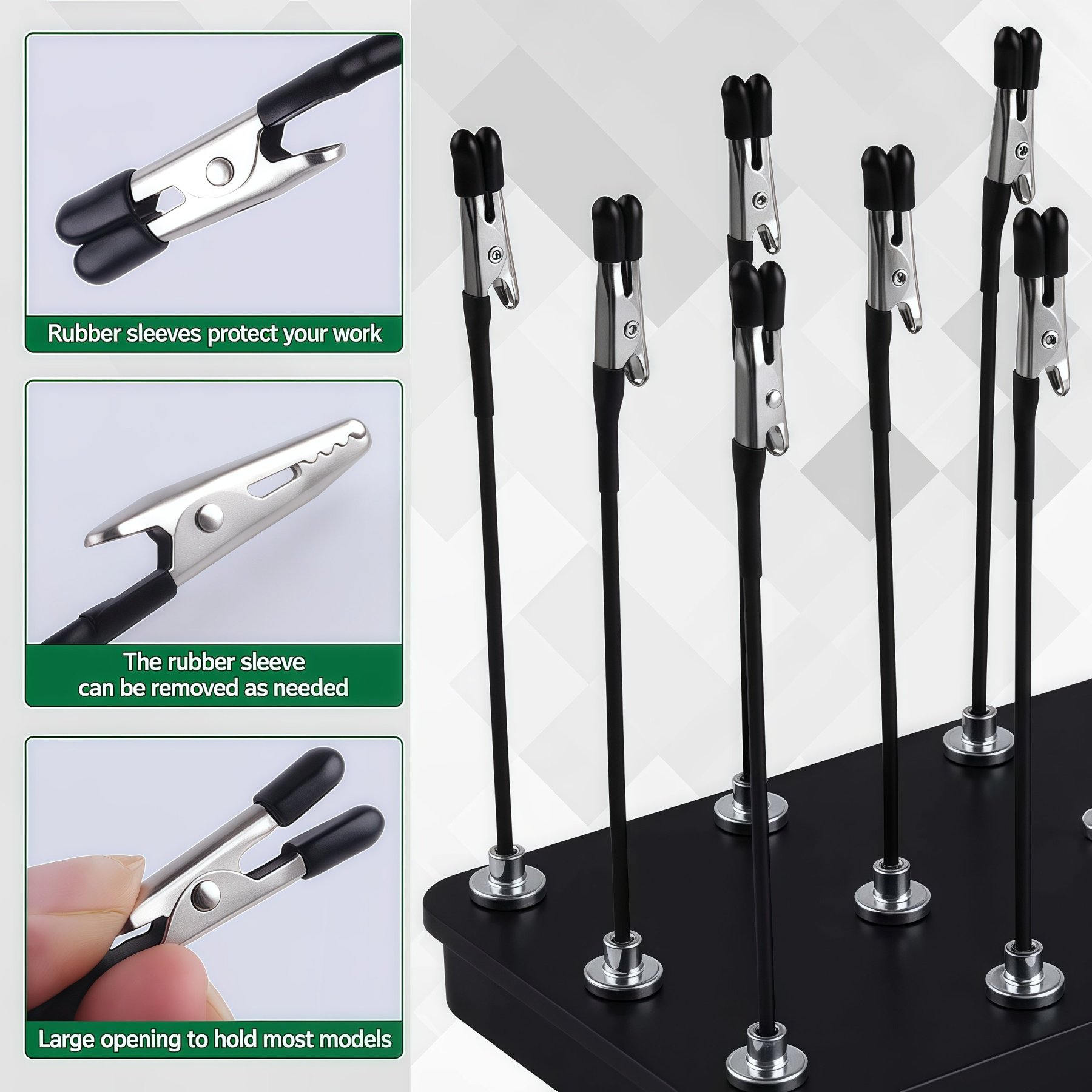 🧲MagStand PRO Magnetic Helping Hands Soldering Tool - Adjustable Alligator Clip Holder