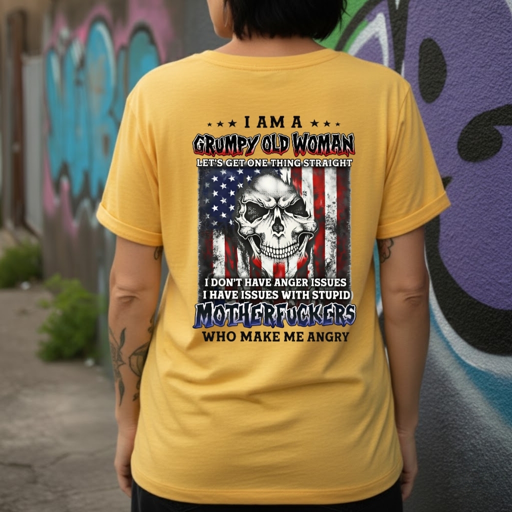 I Am A Grumpy Old Woman Custom Year Of Birth Women's T-shirt