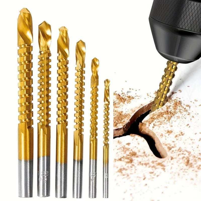 Titanium-Coated Drill Bit Set