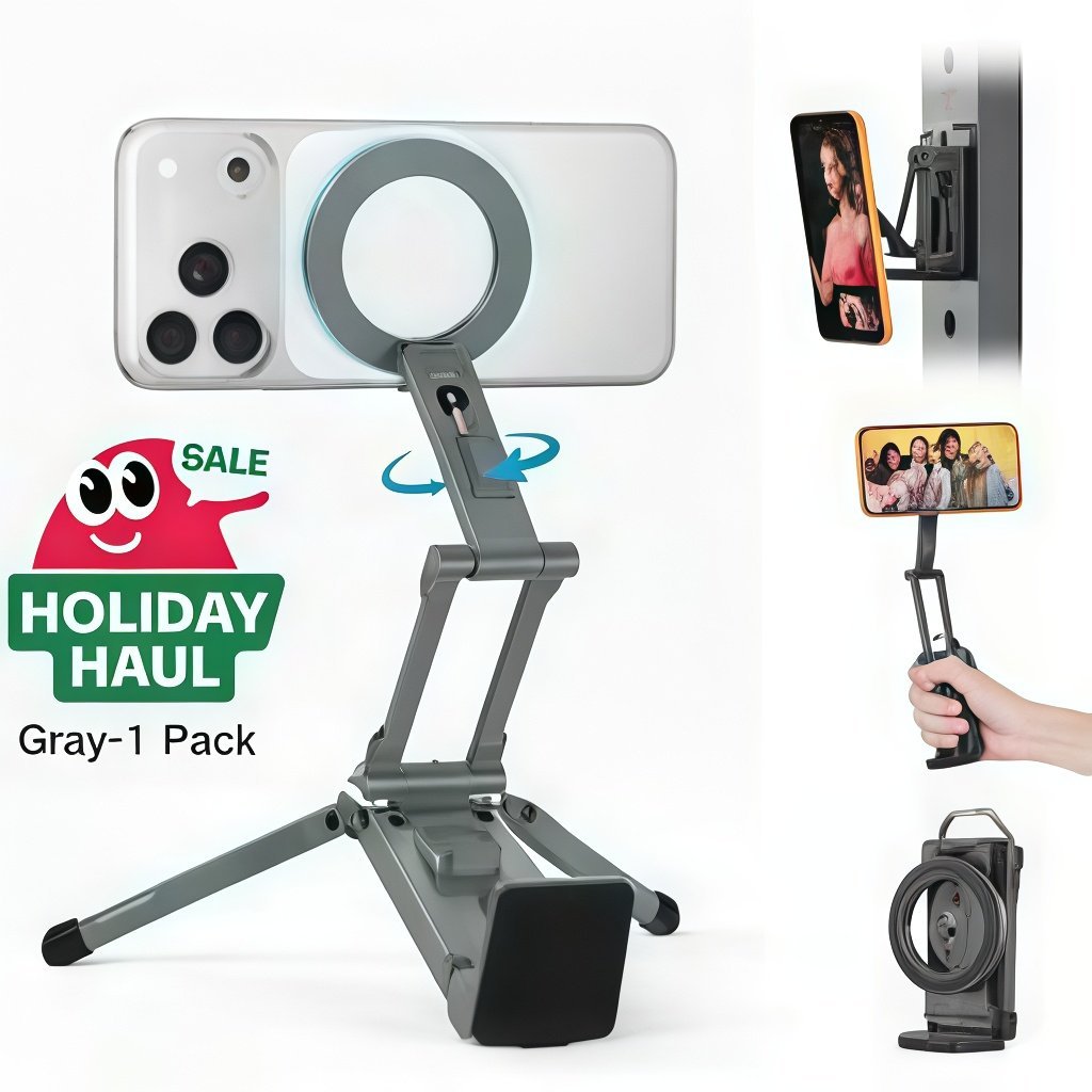 MagSafe-Compatible 4-in-1 Travel Tripod & Clamp Mount