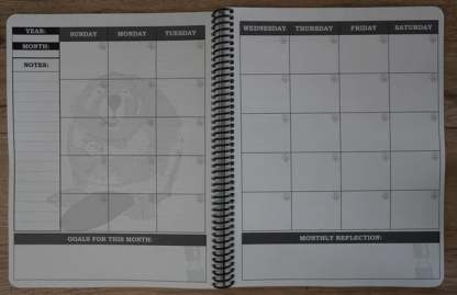 🔥🖤📚Themed Yearly Planner(✨Hardcover Book)