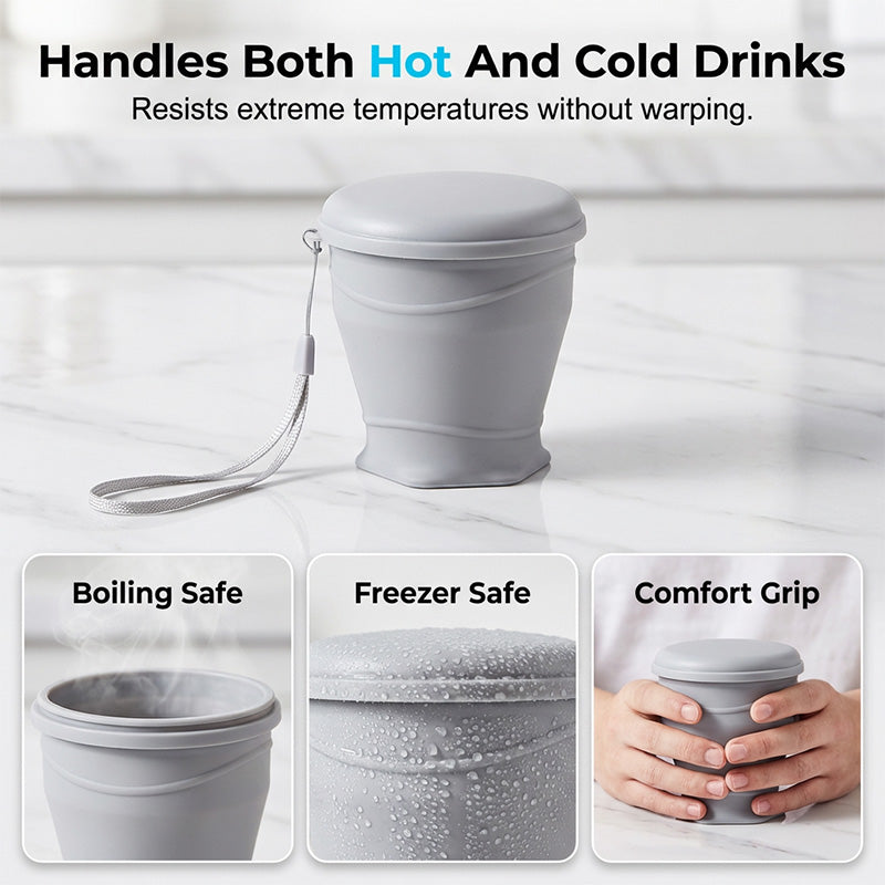 Collapsible travel cup