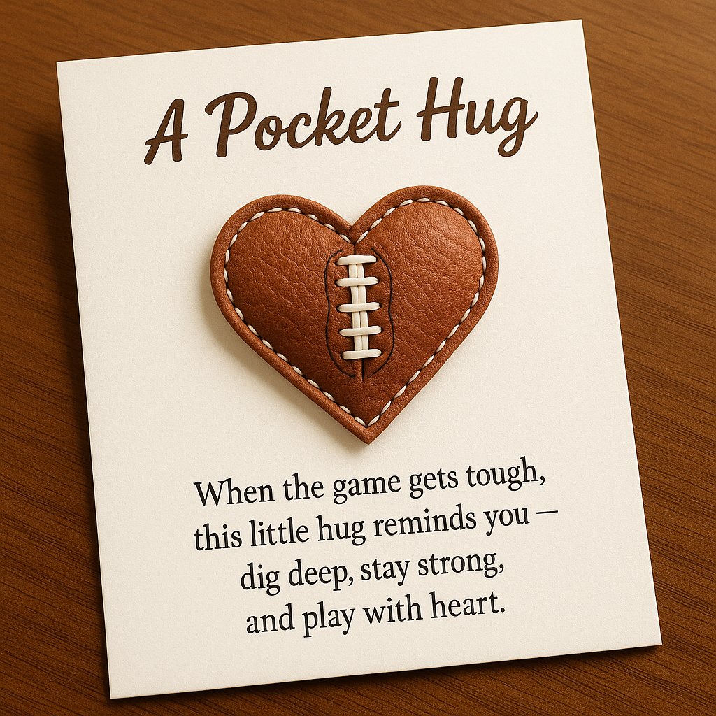 🏐HANDMADE Ball Sports Heart Pocket Hug with Gift Card💕