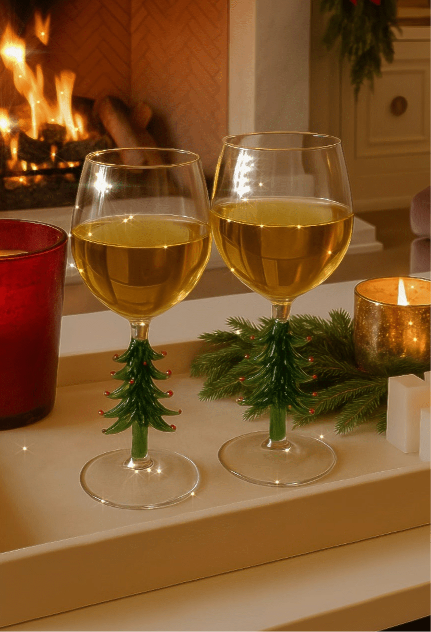 Merry Christmas Wine Flute Set of 2 makes for an amazing holiday gift or Christmas decoration.