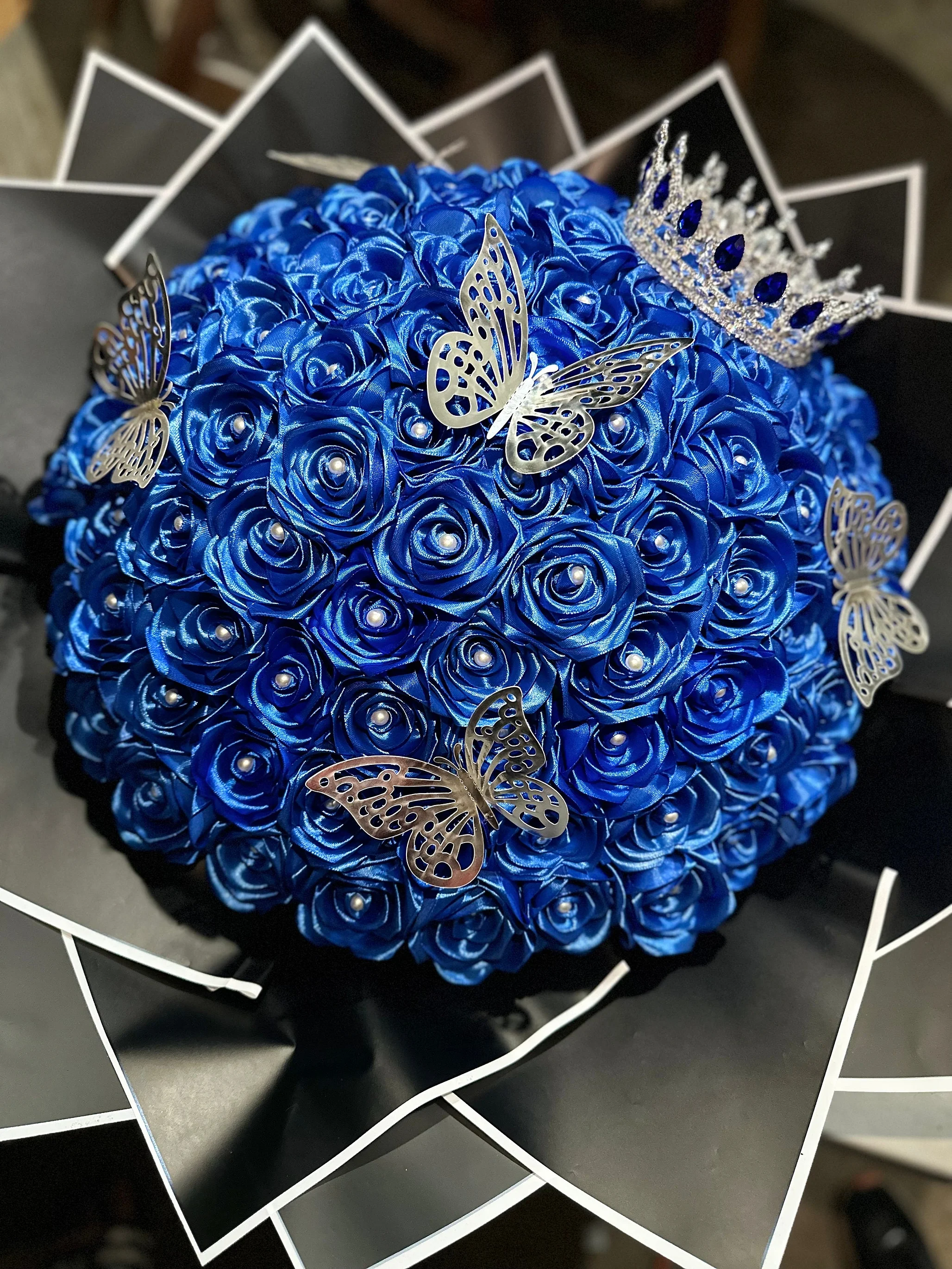 💕100% Handmade from Satin Ribbon — Each Rose Individually Crafted by Hand(Never Wither)