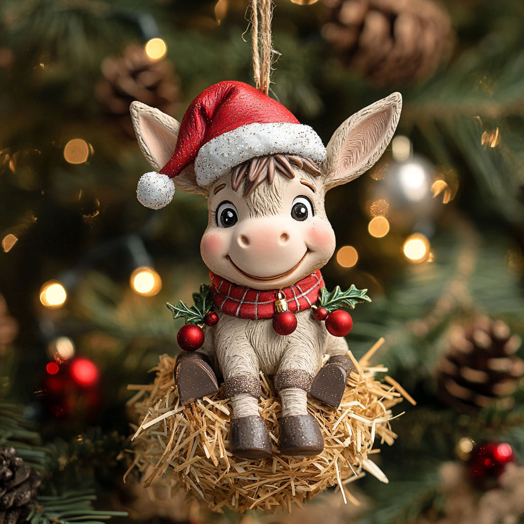 Donkey Christmas Spirit Home  Christmas Ornament