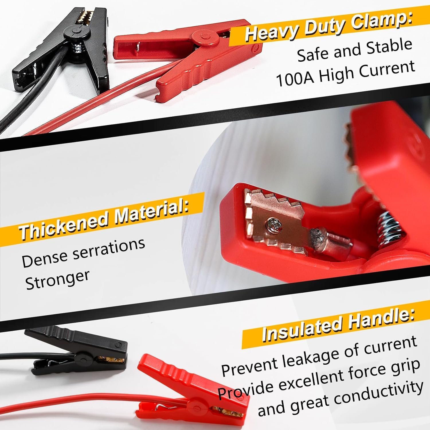 Car Starter Jumper Cables With Adapter For Dewalt/Milwaukee 20v/18v