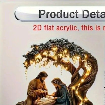 Newborn flat Christmas scene desktop decoration