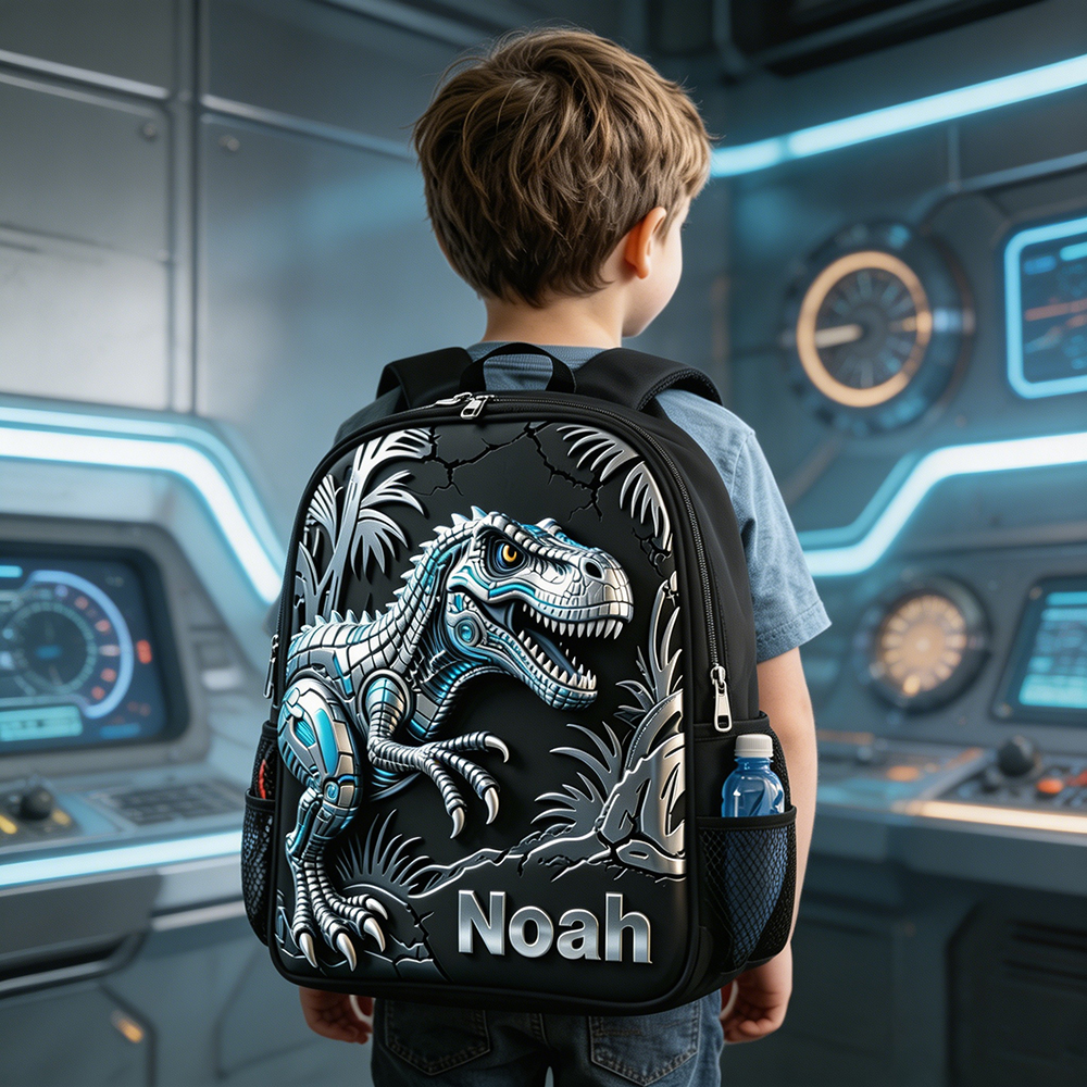 Personalized Kid Mechanical Dinosaur Backpack