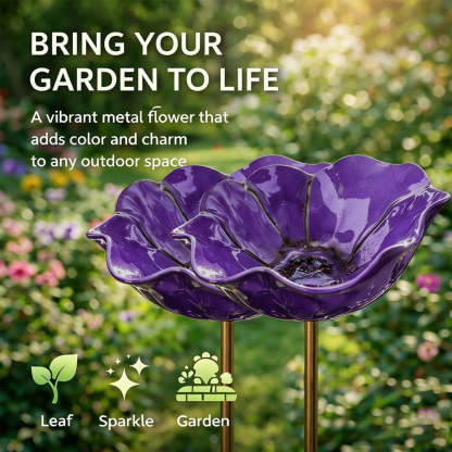 💖🎁2026 Hot Sale--🎁Handmade Metal Flower Garden Stake🐦