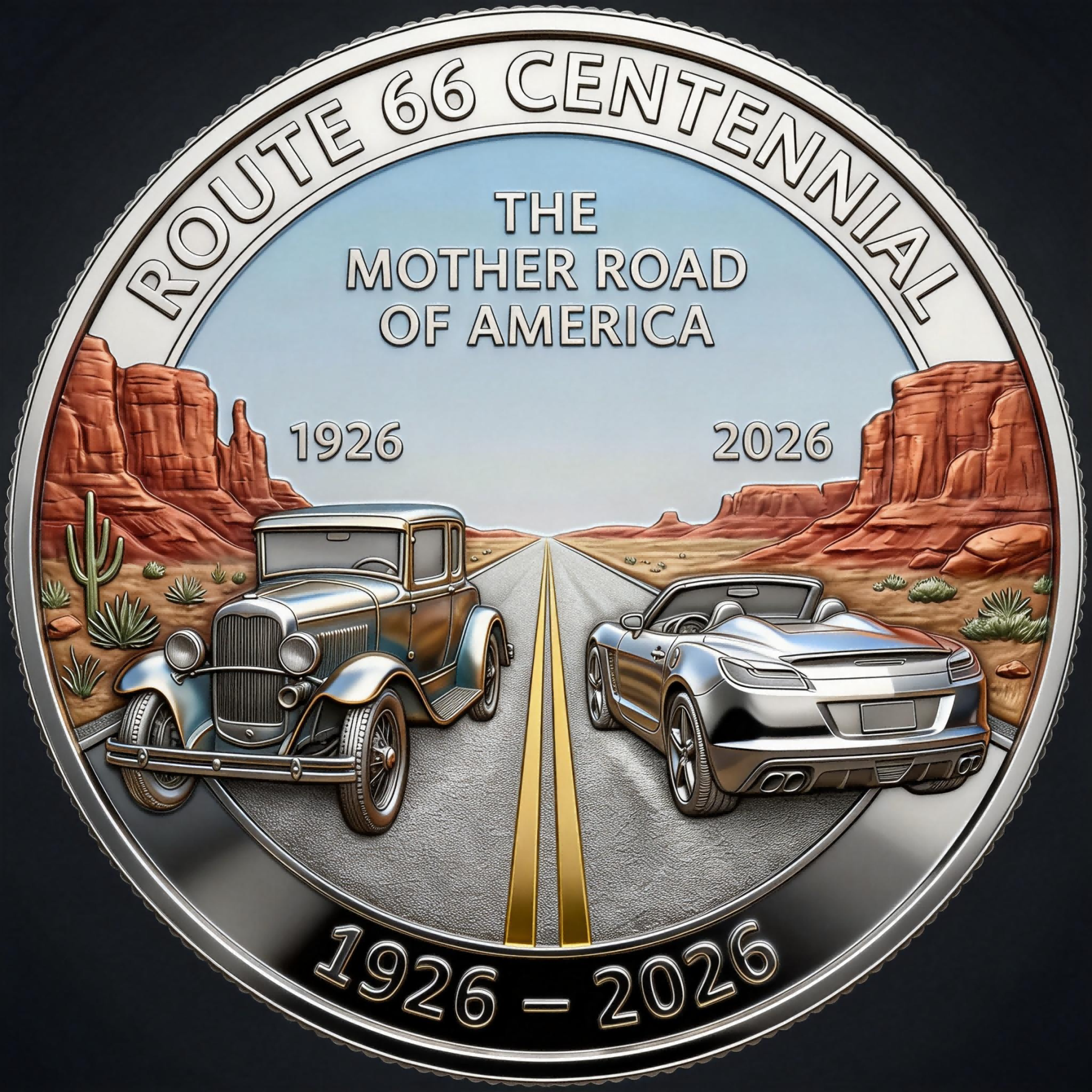 🏆Flash Sale 49% OFF -🛣️ Route 66 – 100 Years of Freedom Commemorative Coin