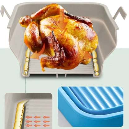 🏆 50K+ SOLD!⏰This Week Special Price.Foldable Air Fryer Silicone Baking Tray