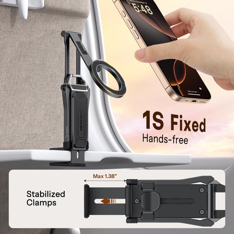 MagSafe-Compatible 4-in-1 Travel Tripod & Clamp Mount