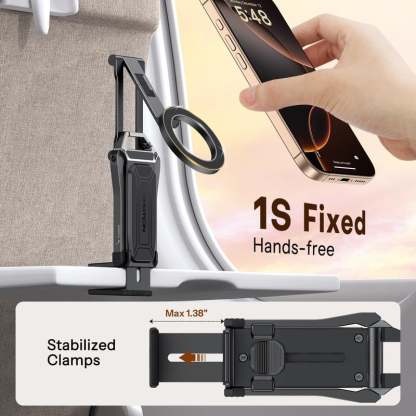 MagSafe-Compatible 4-in-1 Travel Tripod & Clamp Mount