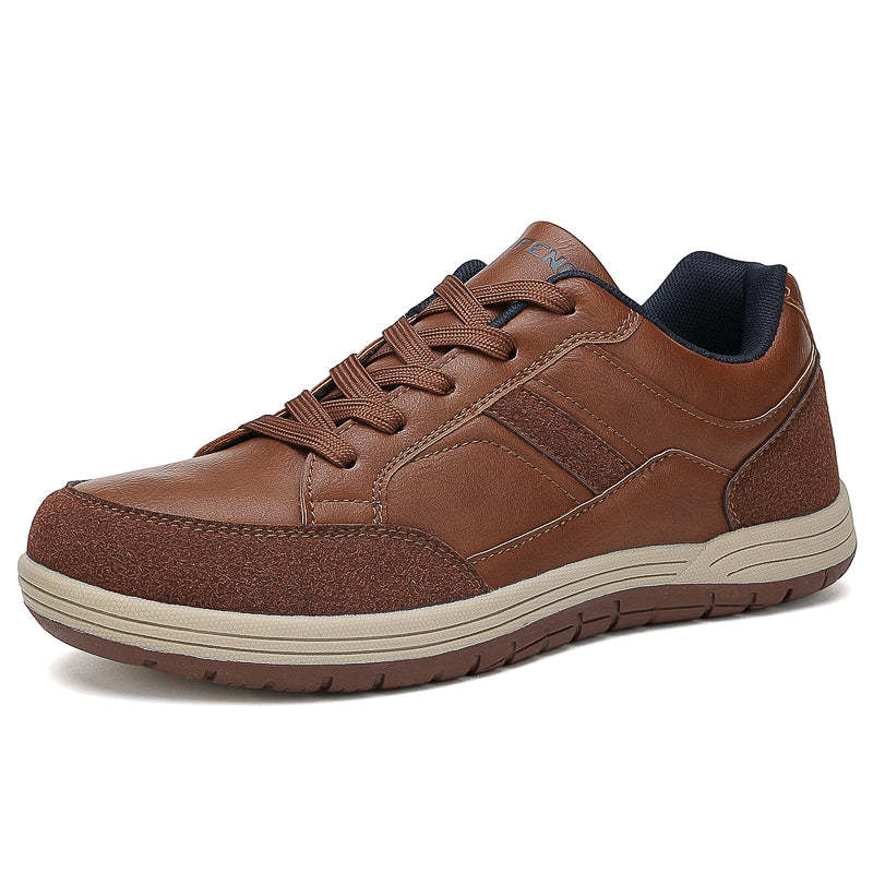 Men's Genuine Leather Walking Shoes - Maximum Support, Wide Toe Box with Arch Support