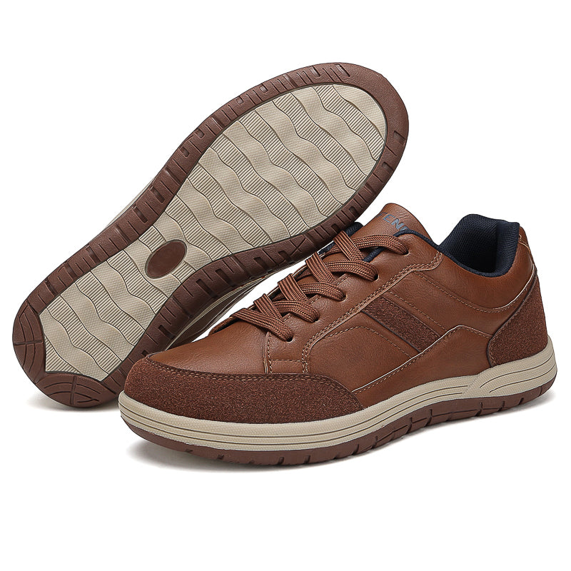 Men's Genuine Leather Walking Shoes - Maximum Support, Wide Toe Box with Arch Support