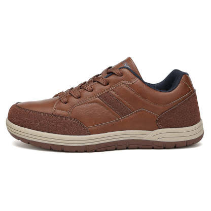 Men's Genuine Leather Walking Shoes - Maximum Support, Wide Toe Box with Arch Support