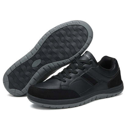 Men's Genuine Leather Walking Shoes - Maximum Support, Wide Toe Box with Arch Support