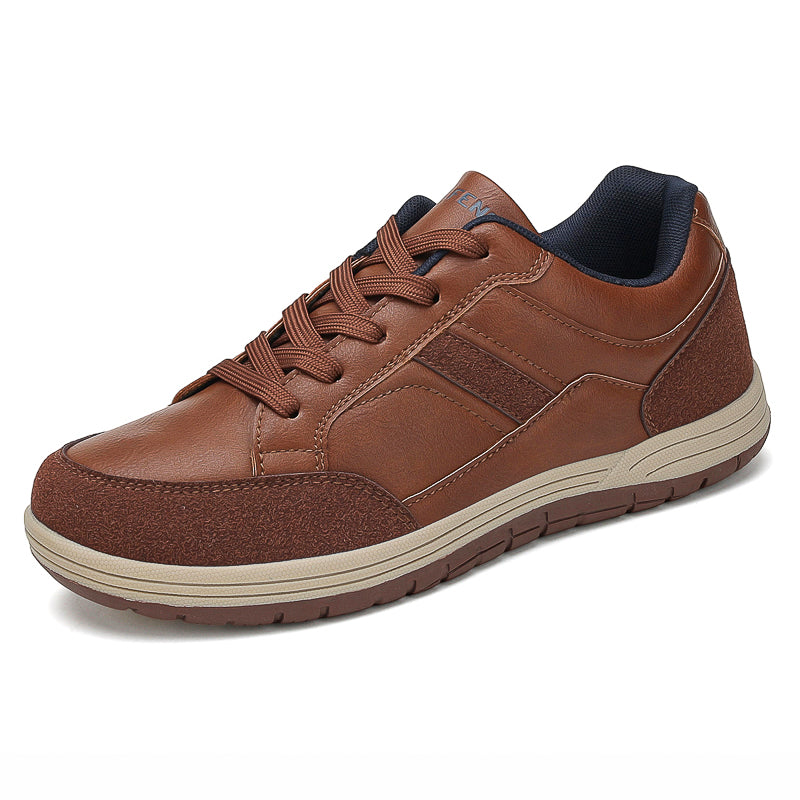 Men's Genuine Leather Walking Shoes - Maximum Support, Wide Toe Box with Arch Support