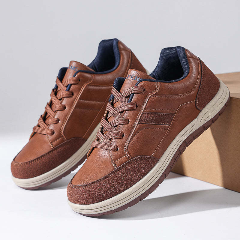 Men's Genuine Leather Walking Shoes - Maximum Support, Wide Toe Box with Arch Support