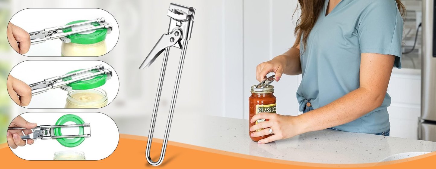Adjustable multifunctional stainless steel can opener