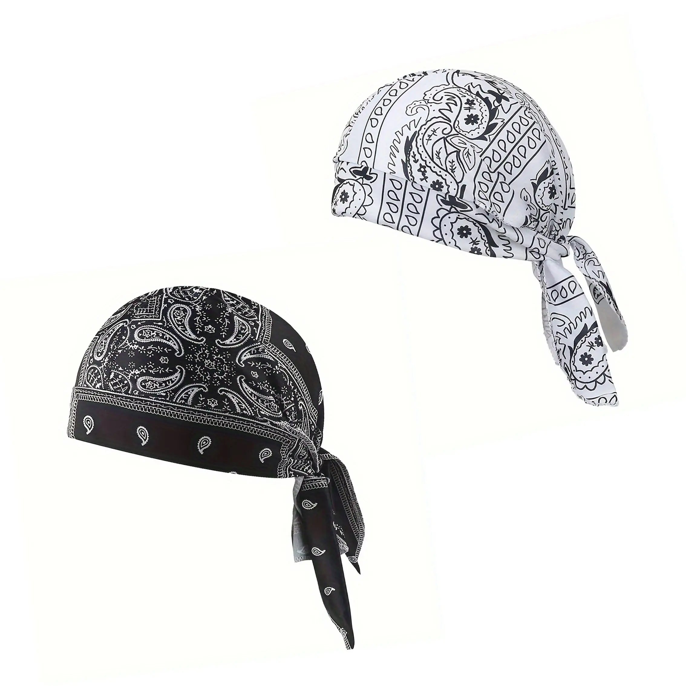 Paisley Cooling Headscarf Cap Set, Motorcycle Pirate Head Wrap Safety Helmet Liner, Elastic Fit Hand Washable Multifunctional Outdoor Headwear for Athletes & Outdoor Enthusiasts