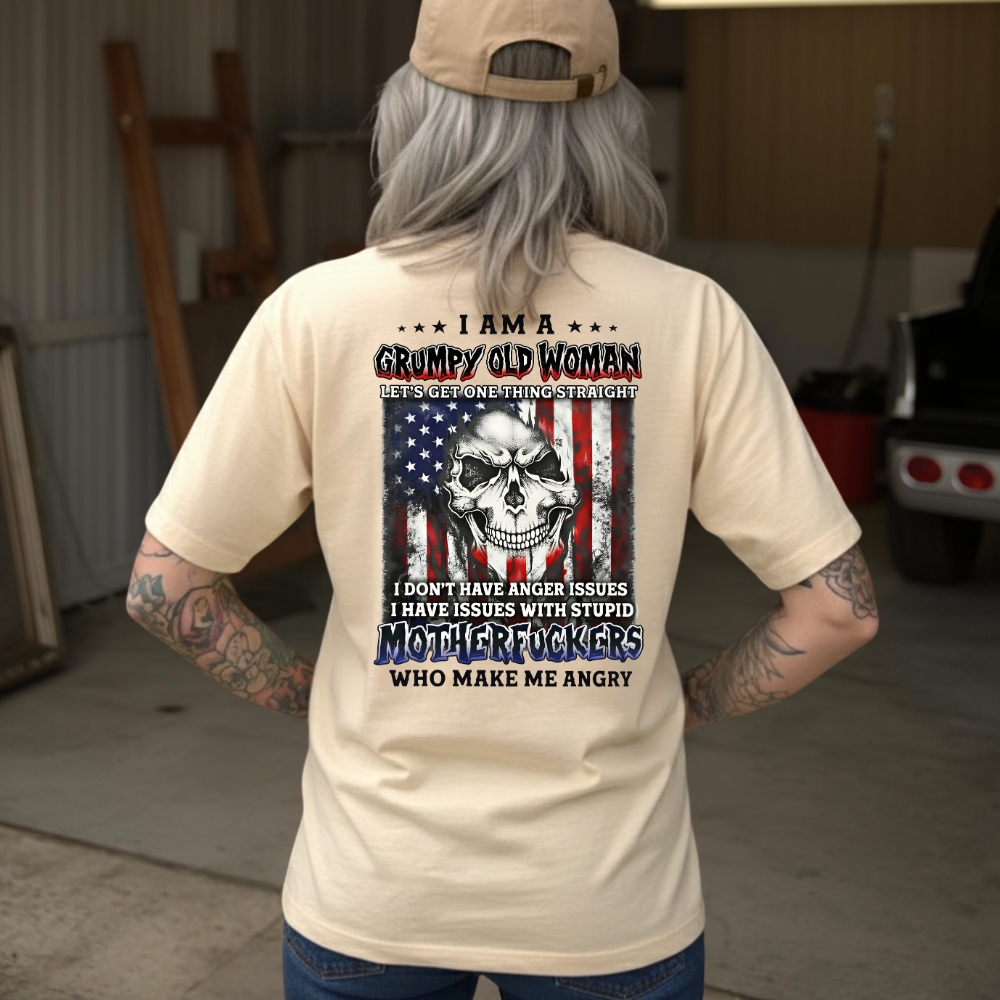 I Am A Grumpy Old Woman Custom Year Of Birth Women's T-shirt