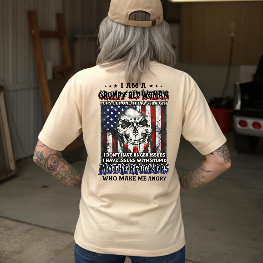 I Am A Grumpy Old Woman Custom Year Of Birth Women's T-shirt