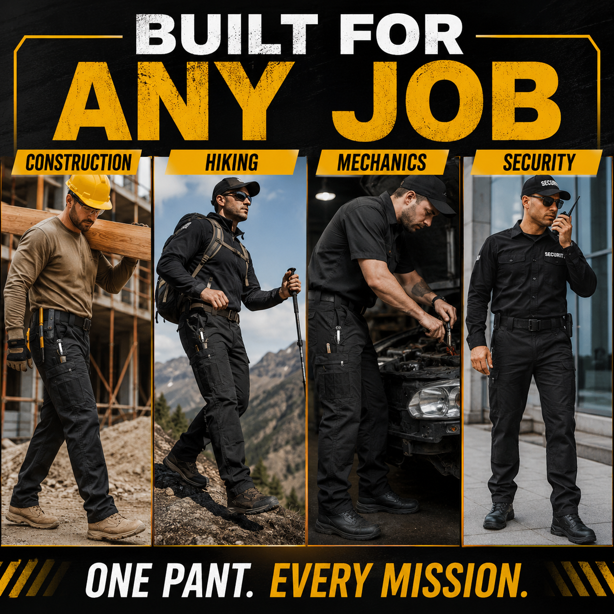 Men's Multi-Pocket Outdoor Work Pants