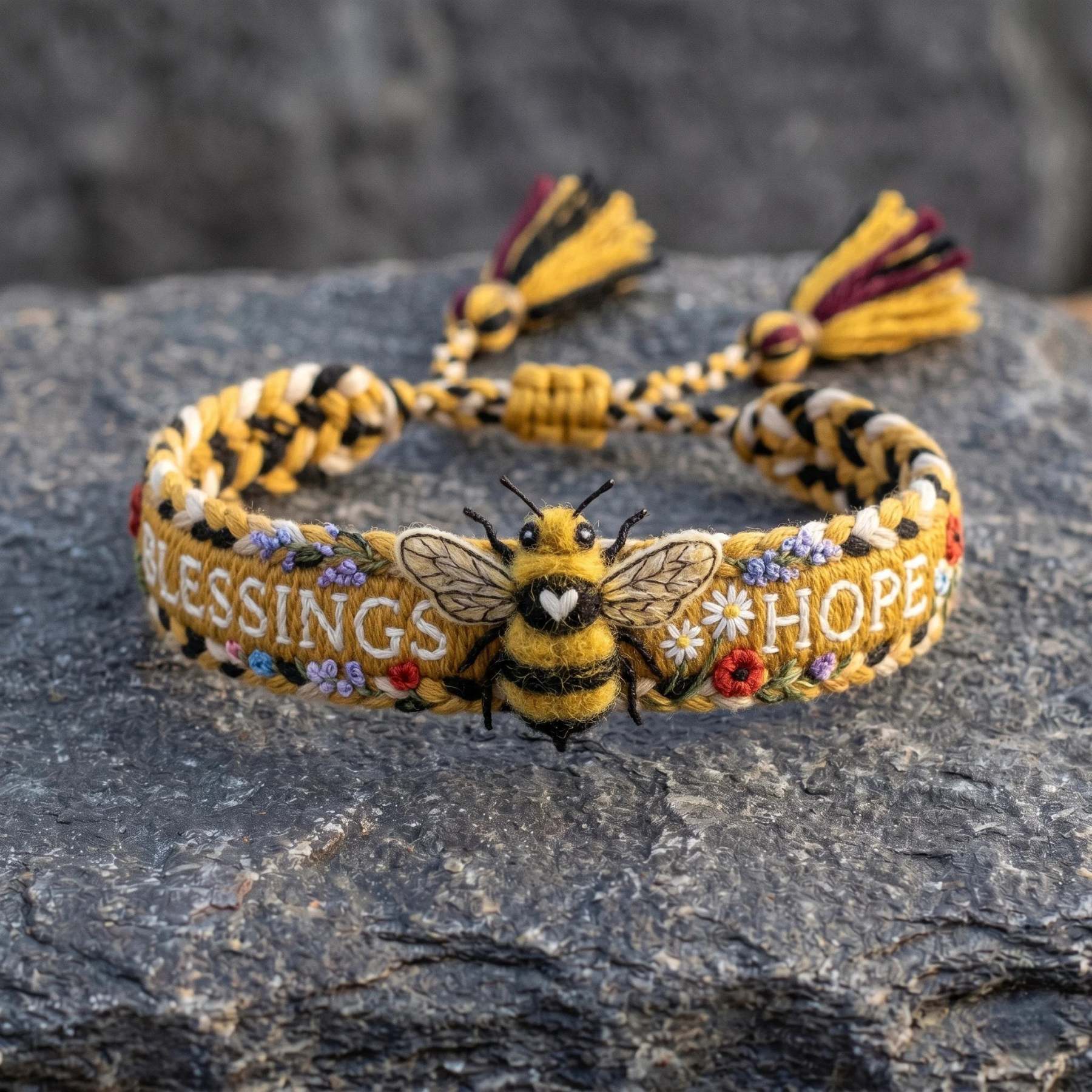 🌼Blessings & Hope 🐝2026 Limited Edition Handmade Honey Bee Woven Bracelet