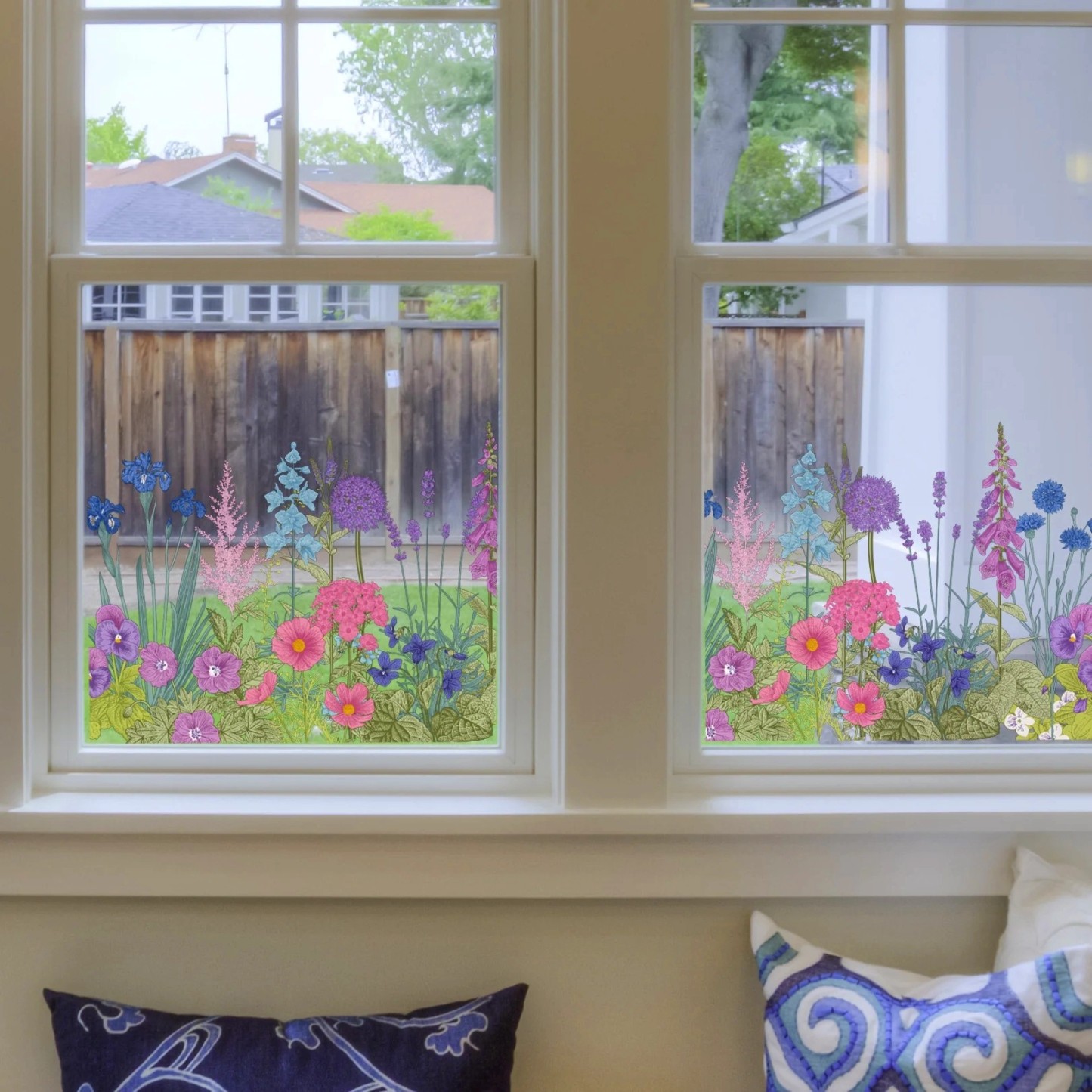 ✨LAST DAY: 49% OFF! - 💐Colorful Floral Bouquet Window Sticker🖼️(Cut to size freely)