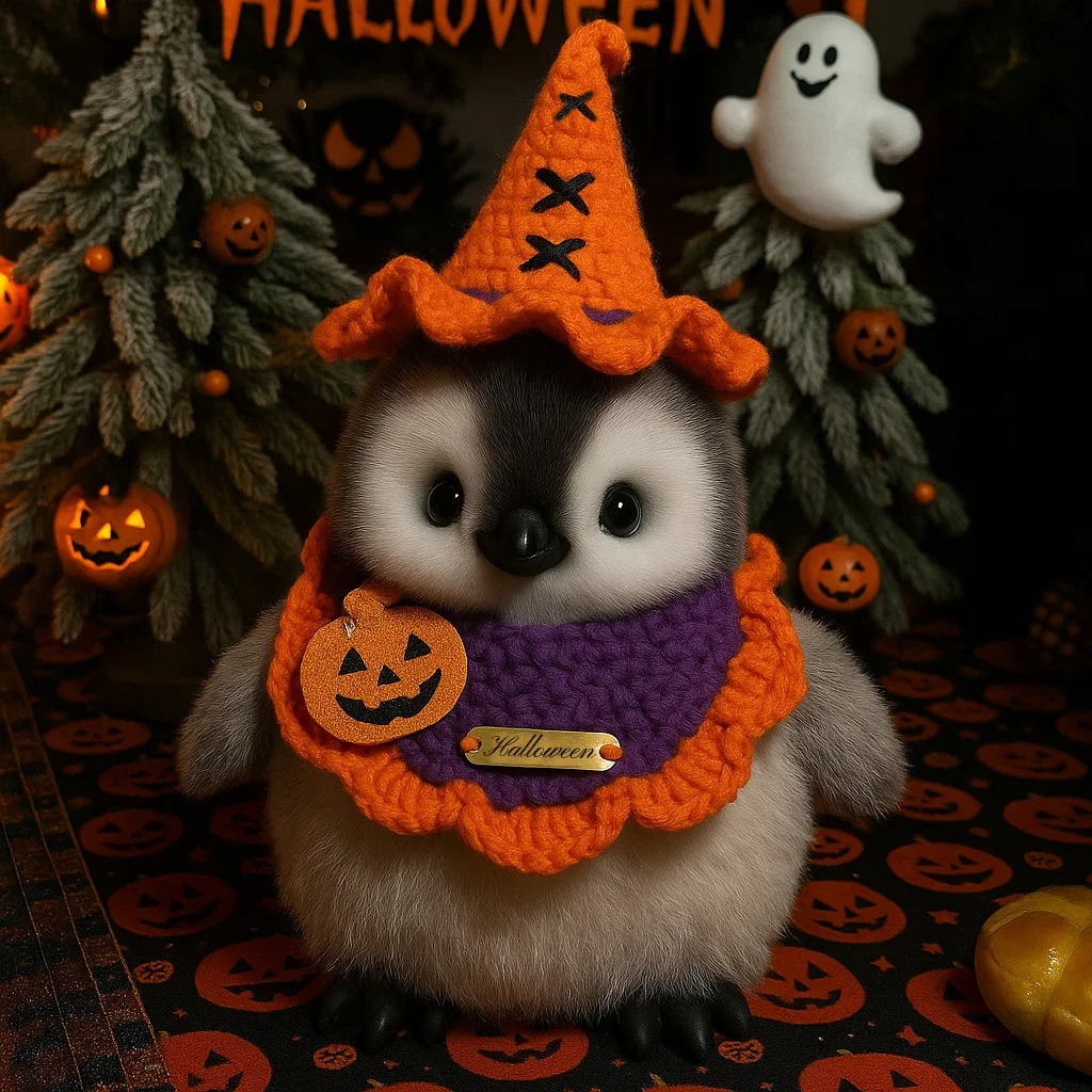 🟣🎃Magical Halloween Penguin Pals🐧: The Limited Edition Handmade Col