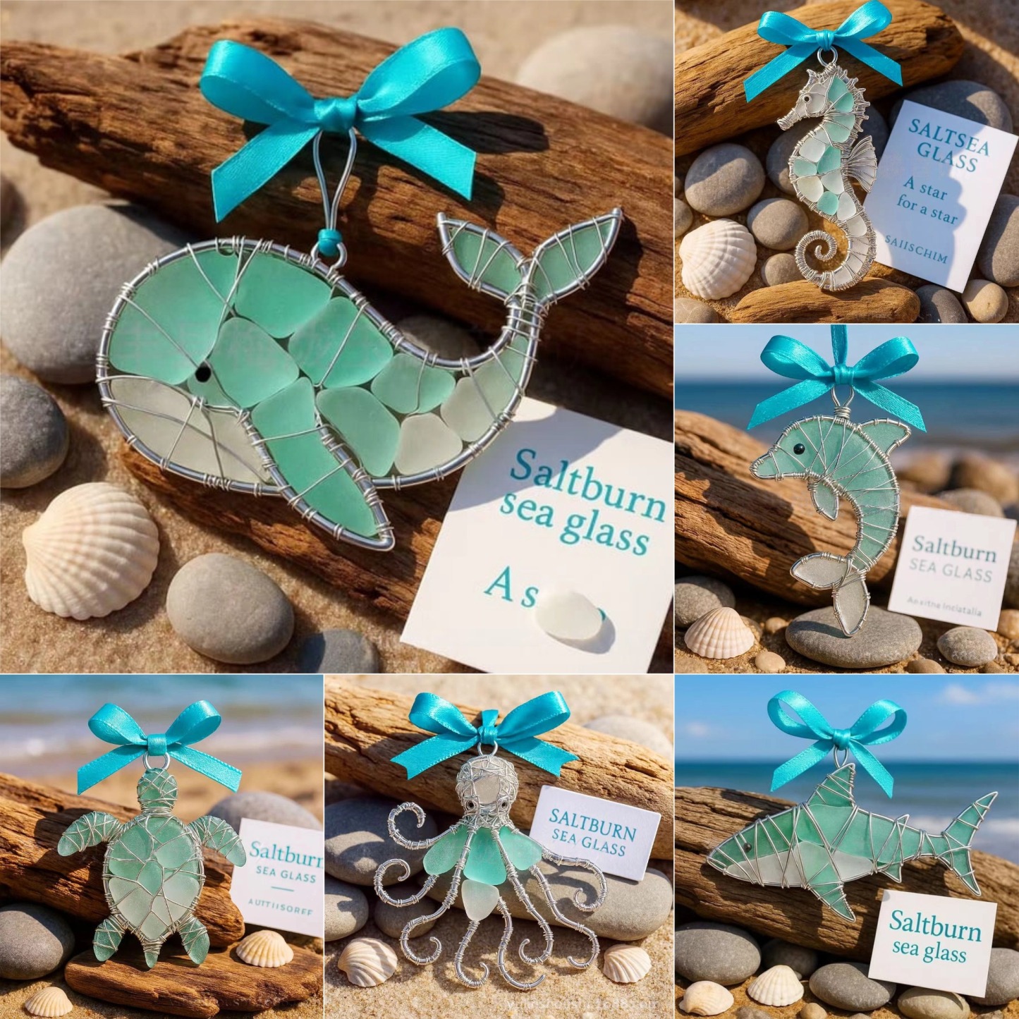 Handmade Frosted Ocean Suncatcher🐚