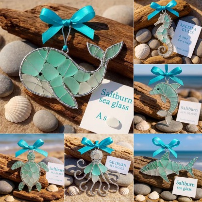 Handmade Frosted Ocean Suncatcher🐚