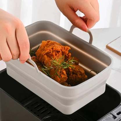 🏆 50K+ SOLD!⏰This Week Special Price.Foldable Air Fryer Silicone Baking Tray