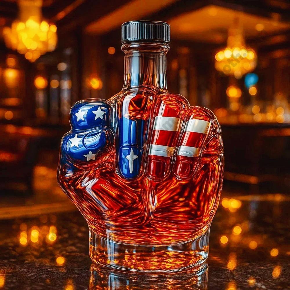 Patriot Fist Crown Royal Whiskey Bottle