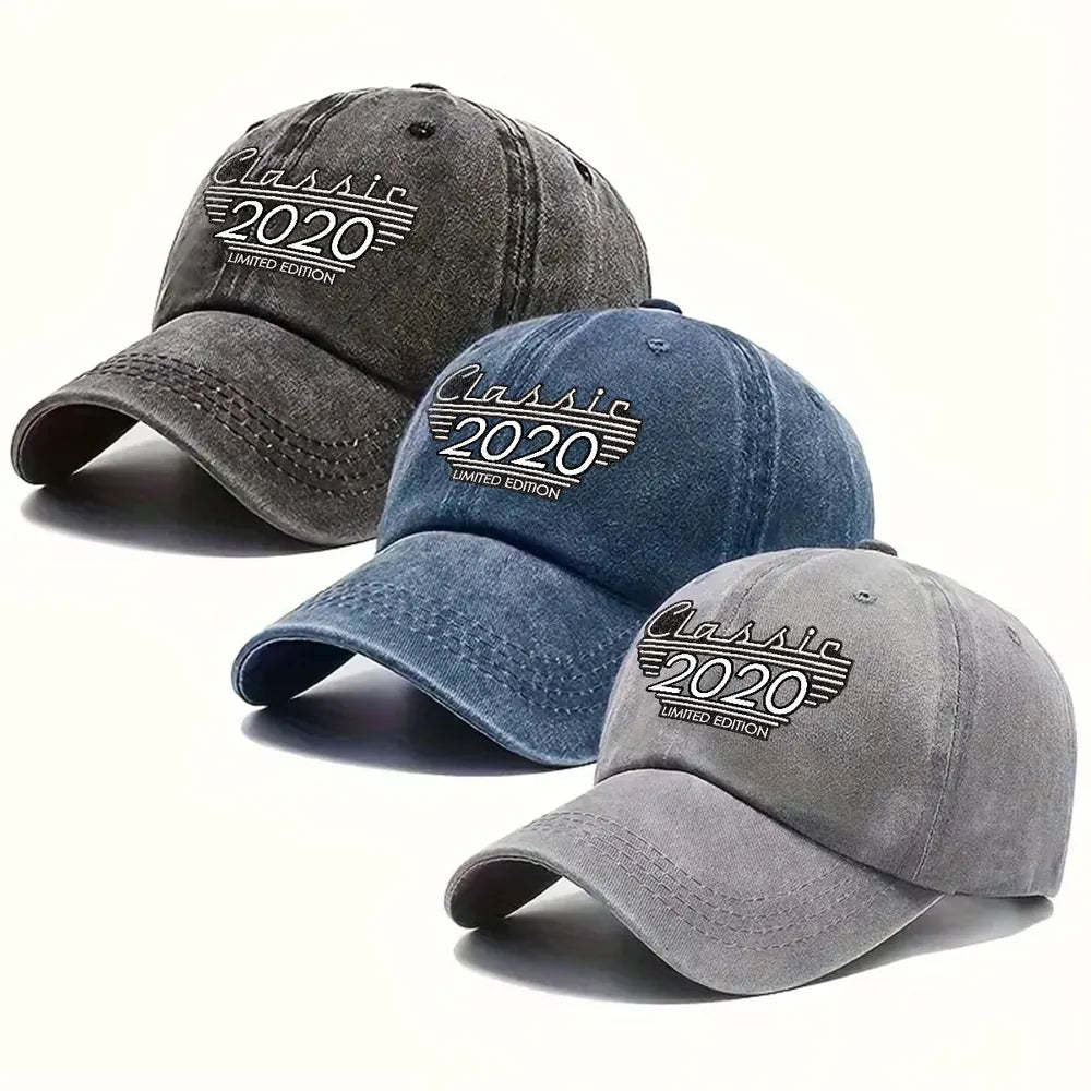 Personalized Washed Denim Baseball Cap, Custom Vintage Look Unique Gift for Dad or Friend