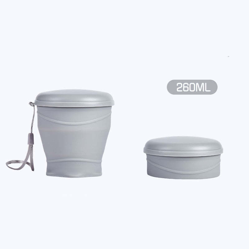 Collapsible Silicone Travel Cup with Lid