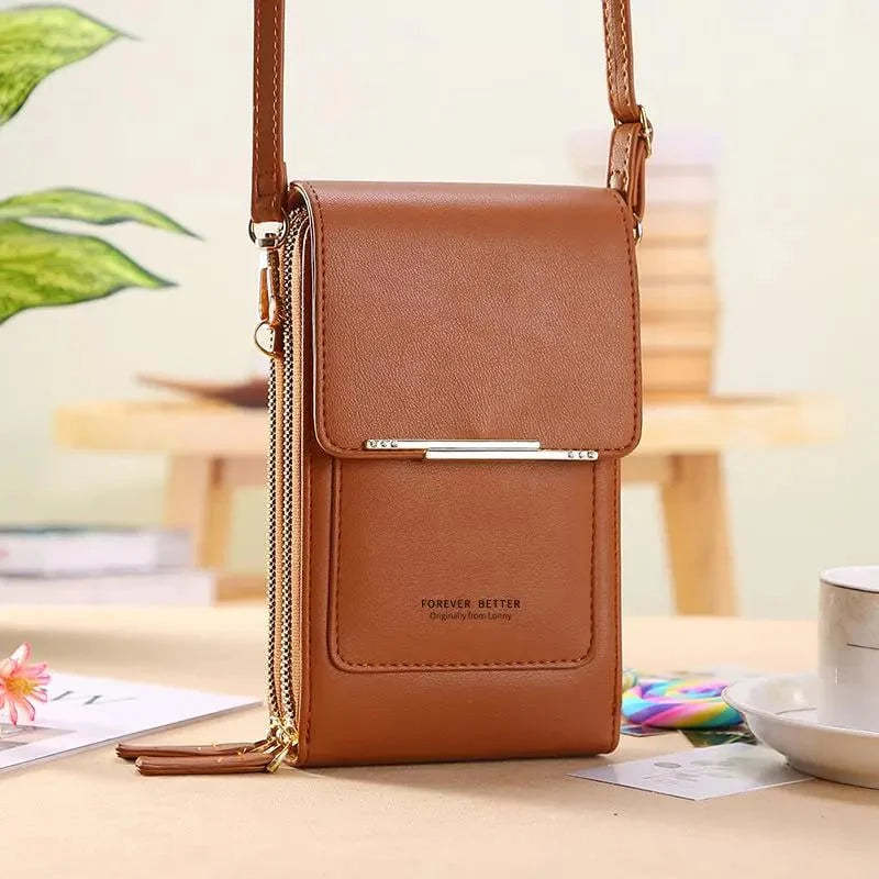 Simple And Elegant Women's Touchscreen Crossbody Phone Wallet