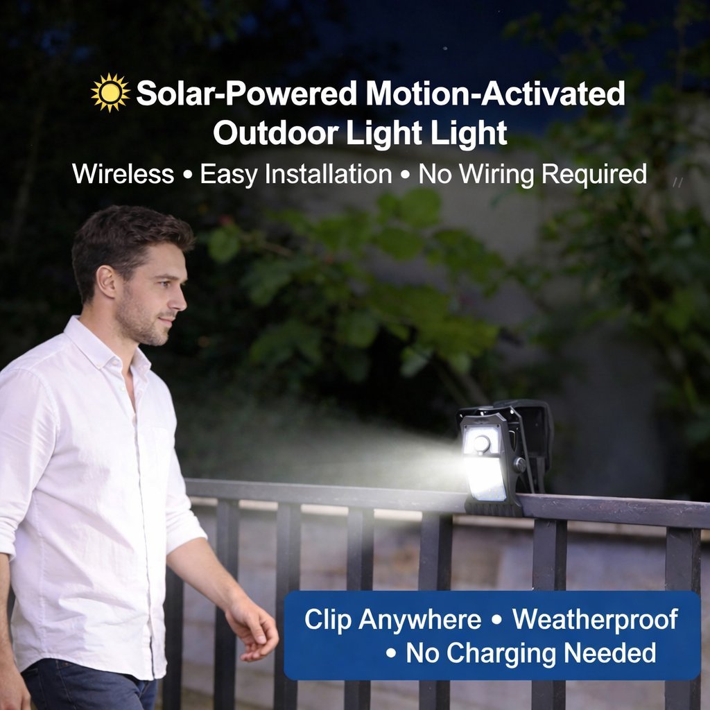 Outdoor solar garden lights and motion-activated lights 🌟