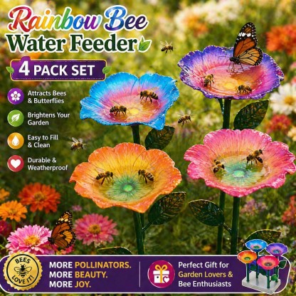 Turn Your Yard Into a Pollinator Paradise - Rainbow Bee Water Feeder