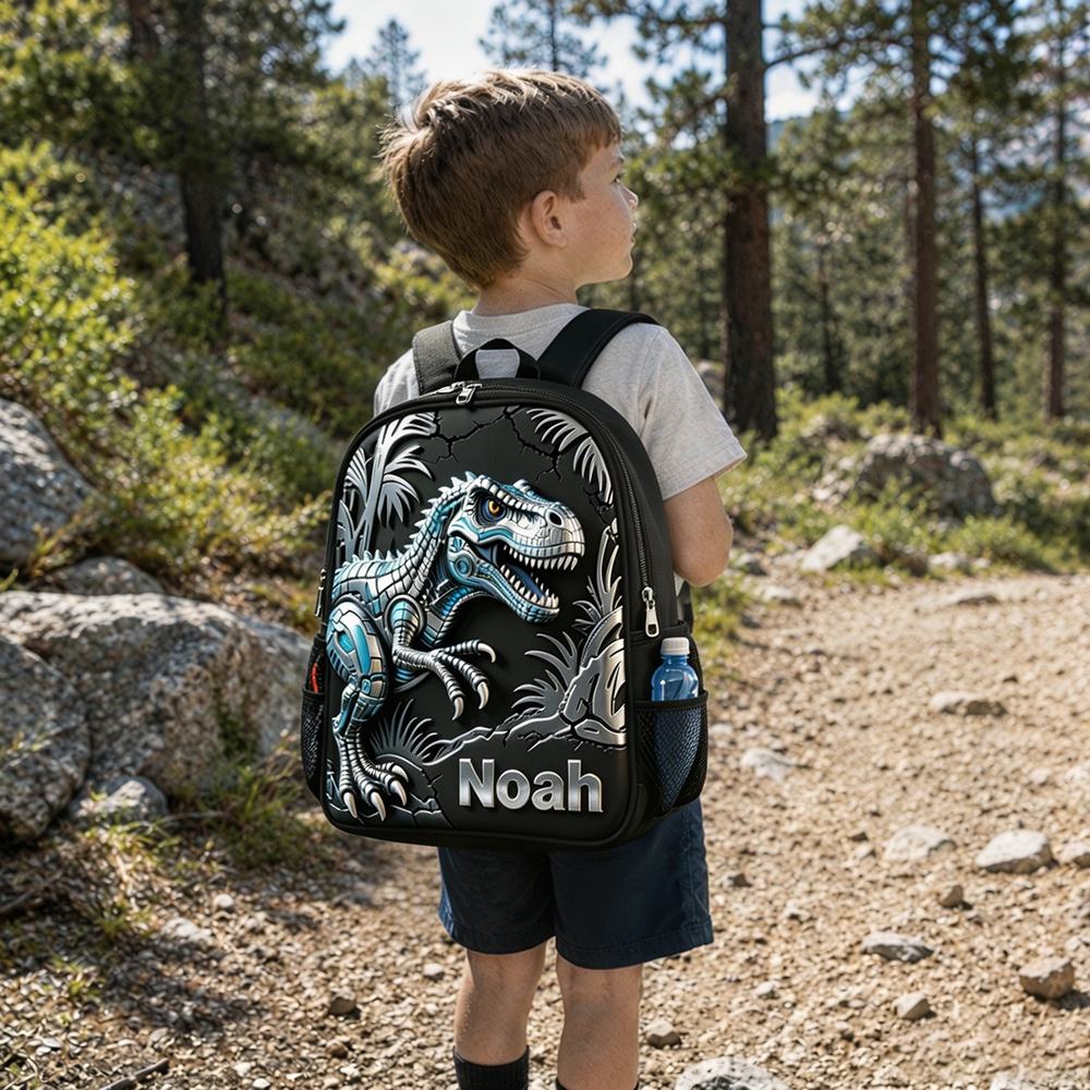 Personalized Kid Mechanical Dinosaur Backpack