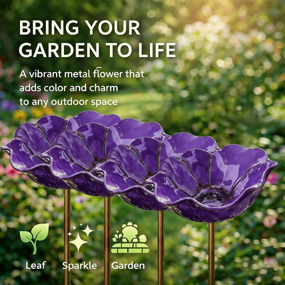 💖🎁2026 Hot Sale--🎁Handmade Metal Flower Garden Stake🐦