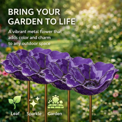 💖🎁2026 Hot Sale--🎁Handmade Metal Flower Garden Stake🐦