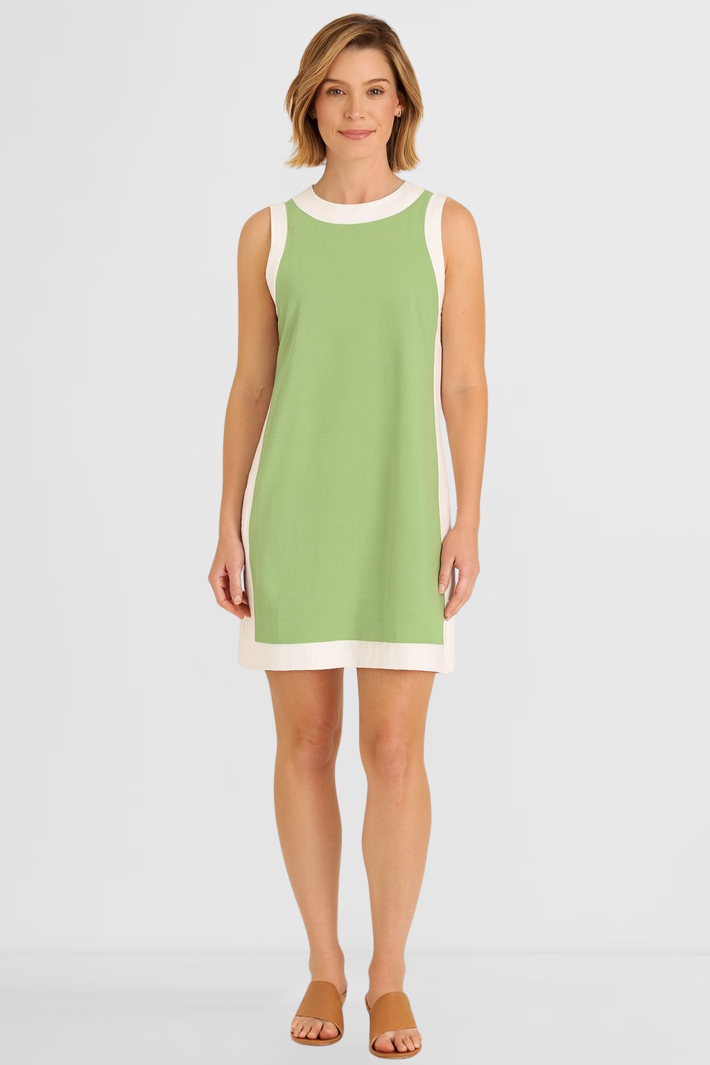 🌷🌷Women's Casual Color Block Round Neck Sleeveless Top with Shorts Set