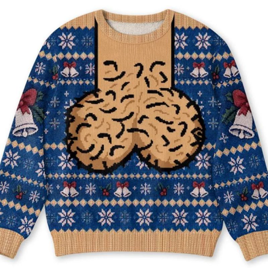 Personalized Jingle Balls Christmas AOP Sweatshirt, Funny Ugly Sweater Gift for Men, Husband Dad 686276 WFD