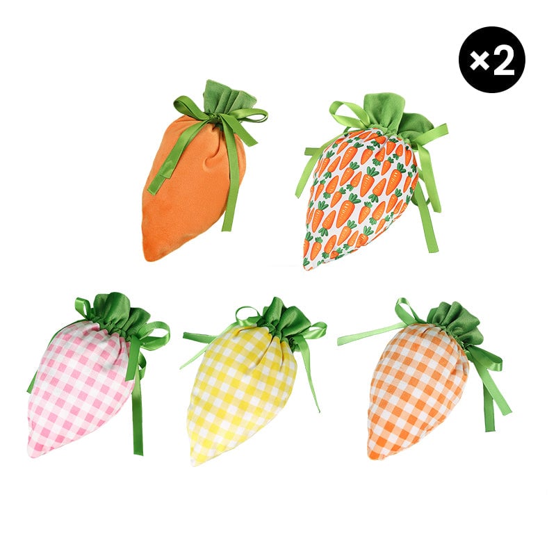 Easter Bunny Carrot Treat Bags – Festive Candy & Gift Party Favor Pouches