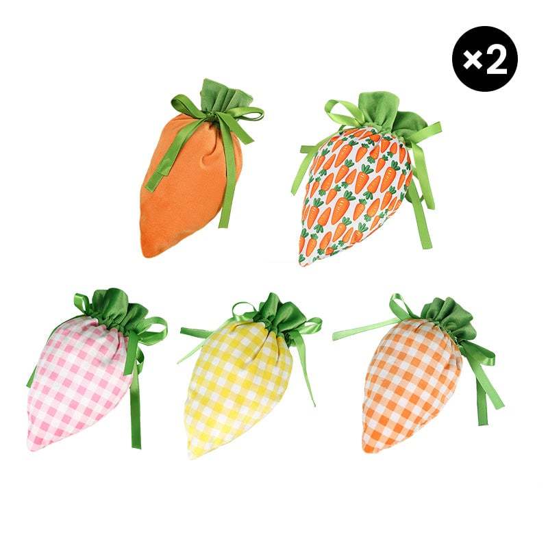 Easter Bunny Carrot Treat Bags – Festive Candy & Gift Party Favor Pouches