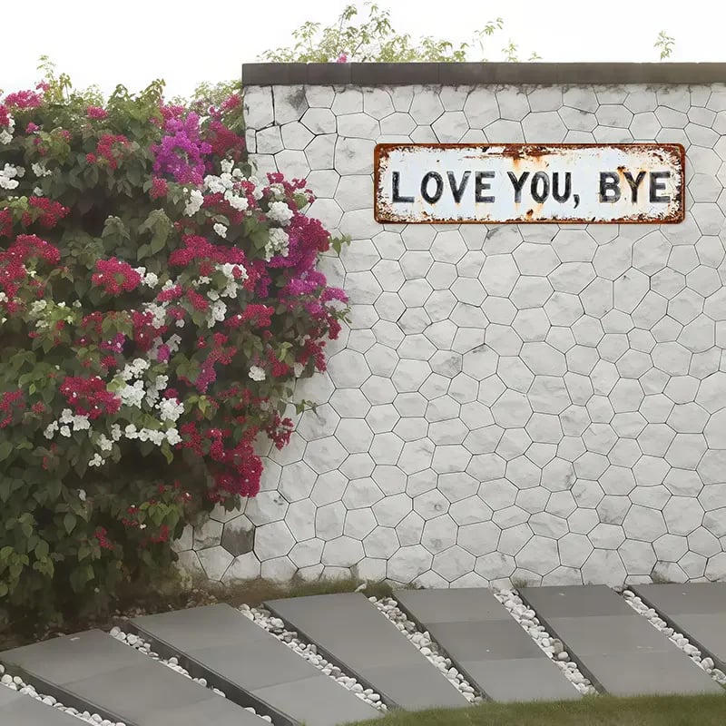 LOVE YOU, BYE – Vintage Art Wall Sign