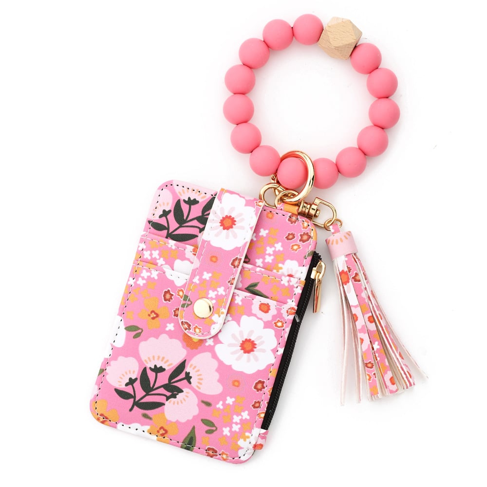 🌼✨ Boho Beaded Tassel Keychain – Silicone Bead Keychain for Women, Chic & Trendy Gift